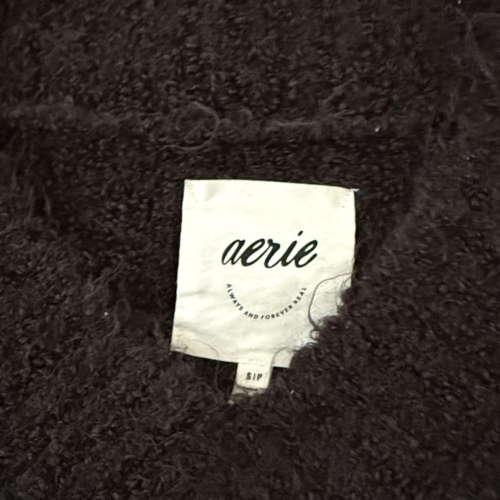 Oversized Aerie Black Fuzzy Sweater - Picture 3 of 3